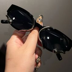 Brand New! If You Have Any Questions Feel Free To Ask Me And Check Out My Closet! Black 90s Sunglasses, Chrome Heart Sunglasses, Black Y2k Sunglasses, Sunglasses Women Y2k, Chanel Y2k Sunglasses, Black Y2k, Y2k Sunglasses, Colored Sunglasses, My Closet