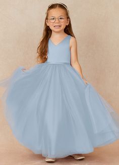 Wedding bells are ringing as Marybell introduces the blushing bride. This flouncy tulle angel is the perfect beauty for your special day. She’s a satin classic with a bow on top. Tulle Princess Dress For Bridesmaid Prom Season, Tulle Princess Dress For Bridesmaid At Prom, Tulle Princess Dress For First Communion And Prom Season, First Communion Gown With Tulle Skirt, Spring Tulle Ball Gown For Wedding, Organza Bridesmaid Princess Dress With Tulle Skirt, Spring Tulle Ball Gown For First Communion, Organza Princess Dress With Tulle Skirt For Wedding, Tulle Princess Dress For Confirmation