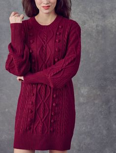 Our Perfect Cozy Sweater Dress Stay cozy by the fire in our chunky must-have Cable Knit Sweater Mini Dress in sangria. So easy to dress up or down. This is one dress that will last & stay in your wardrobe through the years Product Details: Color: Sangria Cable knit sweater Mini dress Chunky knit Ribbed round neckline Long sleeves with ribbed cuff Relaxed fit silhouette 100% Acrylic Cozy Sweater Dress, Sweater Mini Dress, Cable Knit Sweater Dress, Boatneck Sweater, Mini Sweater Dress, Comfy Sweaters, Cozy Sweater, Everyday Dresses, Cable Knit Sweater