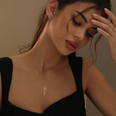 Sleek and elegant, our vertical script Name Necklace creates an effortless signature look that is stunning next to your skin. Personalize your necklace with your name or surprise them with a meaningful gift today. Rose Gold Name Necklace With Delicate Chain, Delicate Chain Rose Gold Name Necklace, Elegant Personalized Initial Necklace, Delicate Pendant Name Necklace, Initial Pendant Name Necklace As A Gift For Her, Delicate Initial Necklace For Her, Delicate Initial Necklace - Gift For Her, Minimalist Name Necklace As Gift, Elegant Clavicle Chain Name Necklace As Gift For Her