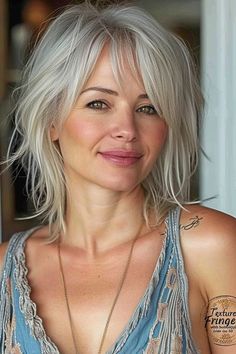 Fabulous Women, Medium Hair Styles For Women, Textured Haircut, All Face Shapes, Hairstyles For Women Over 50, Edgy Short Hair, Hairstyles Over 50, Hair Color And Cut