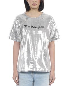 The Kooples Silver Sequin Tee Sequin Tee, The Kooples, Silver Sequin, Pullover Styling, Womens Tees, Sequin, Pick Up, Size Chart, In Store