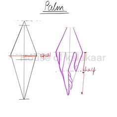 the drawing shows how to draw an object with different angles and lines in order to make it