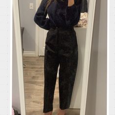 Never Worn! Just Doesn’t Fit Me :( Dusty Mirror Pic But It’s Great For Work & Formal/Semi Formal Attire Chic Tapered Leg Pants For Date Night, Casual Long Sleeve Pantsuit For Night Out, Casual Fall Pantsuit For Night Out, Casual High Waist Pantsuit For Party, Casual Pantsuit For Fall Night Out, Casual Straight Pantsuit For Night Out, Casual High-waisted Pantsuit For Night Out, Fall Night Out Straight Leg Pantsuit, Casual High Waist Business Casual Pantsuit