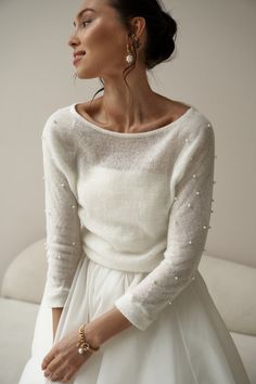 Bridal Jacket Bridal Sweater Boho Bride Knit Sweater With - Etsy Norway