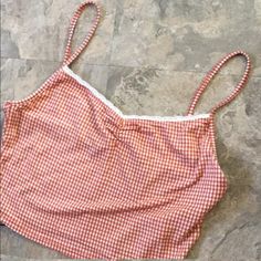 + New Without Tags + Color Is Rust + Size Medium + Lace Detailing + Also Available In Black On My Closet Plaid Crop Top, Forever21 Tops, Summer Tops, Forever 21 Tops, Pretty Outfits, Spring Outfits, Gingham, Forever 21, Rust