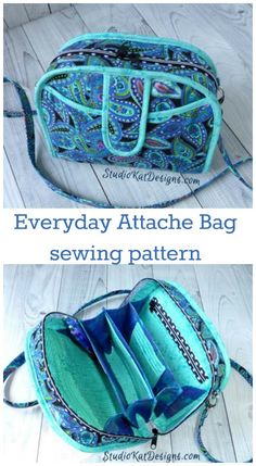 an image of the inside of a purse with instructions to make it and how to sew