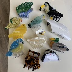 Animal Hair Clip Cute Bird Hair Claws Cellulose Acetate Rhinestone Hair Pin Penguin Owl Swan Parrot Tiaras Gift Girls Rhinestone Hair Pin, Cute Bird, Ponytail Hair, Rhinestone Hair, Super Cute Animals, Hair Claws, Cellulose Acetate, Funky Jewelry, Claw Clips