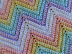 "A beautiful rainbow baby blanket! Perfect for the crib, stroller, bassinet or car seat. Great baby shower gift! This is made from soft, 100% acrylic yarn. Machine washable on gentle cycle and dry on low or lay flat to dry. I normally sell rocks, but my hands cannot be still so I am making baby blankets! Blankets can be made in any color combination or size. Custom orders welcome! Size: 38\" x 33.5\" Thanks for looking! Hope your day is fantastic!" Stroller Bassinet, Chevron Baby Blanket, Rainbow Baby Blanket, Chevron Baby Blankets, Crochet Rainbow, Rainbow Blanket, Crochet Blanket Designs, Crochet Things, Granny Square Crochet Pattern