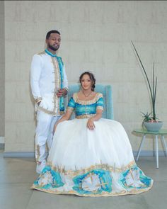 Couples' Wedding Cloth Habesha Wedding Dress Couples' Habesha Cloth Habesha Kemis Zuria Habesha Cloth for Couples ሀበሻ ቀሚስ ሀበሻ ልብስ Traditional Embroidered Wedding Dress, Traditional White Gown For Transitional Seasons, Traditional White Gown For Ceremonial Occasions, Traditional White Gown For Festivals, White Gown For Traditional Ceremonies, Traditional Wedding Gown With Traditional Patterns, Floor-length Gown With Traditional Patterns For Ceremonies, White Gown For Transitional Season Traditional Ceremonies, Festive Fitted Habesha Kemis For Wedding