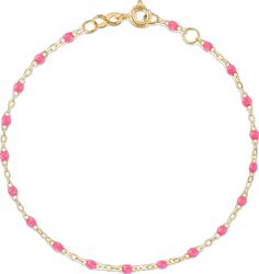 Gigi Clozeau - Classic Gigi Pink bracelet, Yellow Gold, 6.7 Dainty Pink Jubilee Bracelet, Pink Jubilee Beaded Bracelet, Pink Dainty Bangle Jewelry, Dainty Pink Round Bracelet, Pink Gold Jubilee Bracelet As Gift, Pink Gold Jubilee Bracelet Gift, Pink Jewels, Bracelet Rose Gold, Classic Bracelets