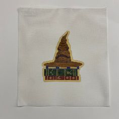 Sorting Hat Canvas - KC Needlepoint Best Scissors, Travel Ornament, Kangaroo Paw, Nutcracker Ornaments, Monogram Pillows, Travel Tags, Sorting Hat, Wood Artist, Baby Ornaments