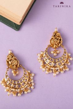 tarinika peacock classic antique chandbali earrings Peacock Motif, Indian Fashion Jewellery, Thanksgiving Sale, Chandbali Earrings, Jhumki Earrings, Kundan Necklaces, Temple Jewellery, Pearl Drop, Traditional Style