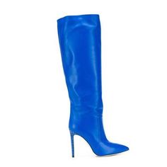 Genuine Leather Knee-Hi Boots Knee Length Boots, Printed Casual Dresses, Blue Boots, Thigh Boot, Long Drop Earrings, Classic Boots, Long Boots, Silver Drop Earrings, High Heels Stilettos