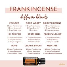 Doterra Citrus Bloom, Frankincense Diffuser Blends, Fragrance Lab, Doterra Diffuser Blends, Doterra Essential Oils Recipes, Essential Oil Diffuser Blends Recipes, Oil Diffuser Recipes, Essential Oil Blends Recipes, Essential Oil Mixes