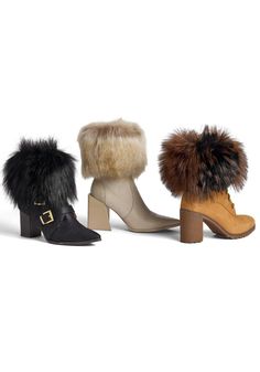 Style DetailsBoot toppersSet of 3Elastic on top and bottomCareMachine Wash ColdLine DryNo HeatNo BleachNo IronMaterialsBlack Fox Faux Fur: 100% Acrylic Pile, 100% Polyester BackBlonde Fox Faux Fur: 100% Acrylic Pile, 100% Polyester BackChocolate Fox Faux Fur: 100% Polyester Pile 100% Polyester BackOriginMade in USA of Imported Fabric Boot Toppers, Fabulous Furs, Faux Fur Boots, Fur Boots, Tall Boots, Winter Wardrobe, Faux Fur, Fox, Wardrobe