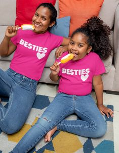 Besties Mom and Daughter Shirts | Mommy Daughter Shirts | Mom & Me Set | eBay Mommy Daughter Shirts, Mom And Daughter Shirts, Mom And Me Shirts, Daughter Shirts, Tshirt Set, Twin Outfits, Daughters Shirt, Mommy Daughter, Mom And Daughter