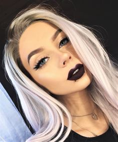 Emo Eye Makeup, Hair Plopping, Ombre Lace Front Wig, Life Reference, Soft Grunge Hair, Makeup Looks To Try, Long Straight Wig, Ombre Lace Front, Bold Makeup Looks