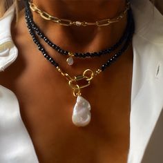 Gold Carabiner Necklacegold Screw Clasp Charm - Etsy Moonstone Teardrop Necklace, Baroque Pearl Pendant, Pearl Drop Necklace, Black Onyx Necklace, Baroque Pearl Necklace, Onyx Necklace, Teardrop Necklace, Black Necklace, Pearl Pendant Necklace