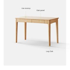 an image of a wooden desk with measurements