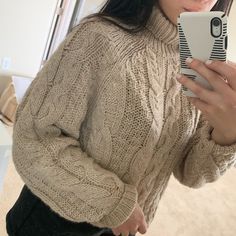 Cream Turtleneck Sweater. Looks Brand New! Size Small, But Fits A Little Oversized Adorable Aesthetic, Sweater Looks, Cream Turtleneck Sweater, Cream Turtleneck, Turtleneck Pullover, Beige Sweater, Turtleneck Sweater, Sheep, H&m