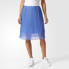 New Adidas Blue Pleated Skirt Size S Trendy Blue Pleated Summer Skirt, Blue Casual Mini Pleated Skirt, Chic Blue Knee-length Pleated Skirt, Trendy Adidas Bottoms For Spring, Trendy Blue Workwear Skirt, Trendy Blue Skirt For Work, Casual Blue Pleated Skirt, Blue Knee-length Pleated Skirt For Spring, Light Blue Knee-length Skirt For Spring