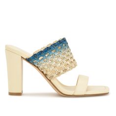 Mylas Heeled Slide Sandals - Nine West Modern Square, Woven Dress, Perfect Shoes, Nine West Shoes, Sandal Fashion, Dress Sandals, Shoe Size Chart, Dress And Heels, Womens Heels