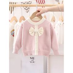 Forced to wrong size: 106x106, natural is 800x800! Cute White Crew Neck Cardigan, White Winter Sweater For School, White Winter Cardigan For School, Pink Winter Sweater For School, Cute Cotton School Sweater, Cute Cotton Sweater For School, Playful White Knitted Top, Cute Winter Tops For School, Pink Cotton Knitted Sweater