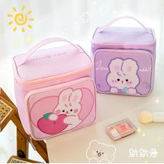 Cute Waifu, Bunny Makeup, Kawaii Bag, Makeup Storage Bag, Makeup Storage Box, Kawaii Bunny