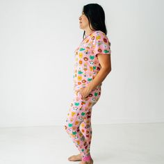 Let’s celebrate! Made from our signature Lunaluxe™ Bamboo, these jogger-style PJ pants feature giraffes, monkeys, elephants & more cute creatures celebrating on a pretty pink background. Pair them with the matching top to make a set, or swap in your fave solid tee! Made from custom-milled Lunaluxe™ Bamboo that’s gentle on sensitive or eczema-prone skin Seasonless fabric keeps you cool in the summer & cozy in the winter No interior tags Wide, comfy elastic waistband with an adjustable drawstring Playful Pink Printed Sleepwear, Playful Stretch Sleepwear, Playful Pink Sleepwear With Relaxed Fit, Playful Fitted Pants For Playtime, Playful Pink Relaxed Fit Sleepwear, Fun Multicolor Bottoms For Loungewear, Playful Multicolor Pants For Loungewear, Playful Fitted Pants For Loungewear, Fitted Playful Pants For Loungewear