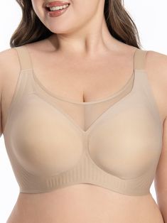 PRICES MAY VARY. [Padded Comfort Soft Bra] Buttery soft and breathable fabric with non-removable lightweight padding and flexible cups offers cloud-like softness and maximum comfort [Jelly Strip Push Up Bras for Women] Features a W-shaped liquid jelly strip that lifts and shapes for a full, natural look without underwire, with 360° support from the 3D cup design [Full Coverage Wireless Bra] Provides full coverage and support with V-neck to enhance the bust line. Lightweight and non-see-through f Underwire Bras, Soft Bra, Everyday Bra, Seamless Bra, Wireless Bra, Cup Design, Natural Look, Underwire Bra, Bra Lingerie