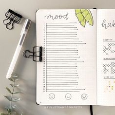 Minimalist Bullet Journal Layout, Bullet Journal Mood Tracker, Journal Mood Tracker, Mood Tracking, Bullet Journal Tracker, Bullet Journal Ideas