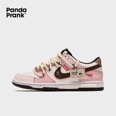 Heart Rose - Unisex Dunk Low Custom Kicks Premium Skate Shoe – PANDAPRANK Pink Designer Sneakers, Pink And Brown Shoes, Aesthetic Pink Shoes, Unique Shoes Sneakers, Triple Pink Dunks Outfits, Valentines Shoes, Cute Trendy Shoes, Pink Dunks