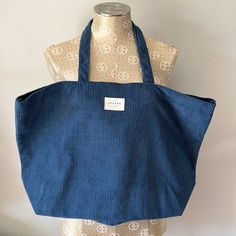 Szane Velvet Tote Bag In Saffron Blue. Super Soft Material. Brand New And Never Used. Exterior Is Blue And Interior Is White. Dimensions Are 22”L X 13”D X 6”W And 10" Drop Material: 100% Cotton. Machine Washable. Purchased Directly From Sezane Store. This Particular Color And Style Is Sold Out Online And In Stores. Trendy Blue Canvas Bag For Errands, Chic Blue Canvas Bag With Large Capacity, Chic Large Capacity Blue Canvas Bag, Chic Blue Canvas Bag For Shopping, Chic Blue Rectangular Canvas Bag, Large Capacity Blue Canvas Bag, Chic Blue Canvas Shoulder Bag, Blue Casual Bags For Errands, Casual Blue Bag For Errands