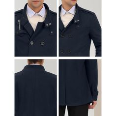 Classic lapels and delicate shoulder and cuff buttons, are the design of an elegant coat. This jacket features a stand-up collar and a double-breasted front to keep you warm and comfortable this winter. It is suitable for both formal and casual everyday occasions and reflects the glamour of men. A great choice for men's outdoor winter clothing, this jacket is a must-have in your wardrobe. Elegant Coats, Shipt Shopper, Winter Clothing, Double Breasted Coat, Pea Coats, Casual Everyday, Men Winter, Stand Collar, Everyday Outfits