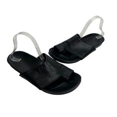 bacco bucci Italy mens black leather Slides sandals Size 11 | eBay Black Leather Slides, Leather Slide Sandals, Slides Sandals, Mens Black Leather, Leather Slides, Slides