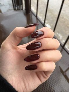 Dark Red Nail Polish, Unghie Sfumate, Smink Inspiration, Classy Acrylic Nails, Thanksgiving Nails