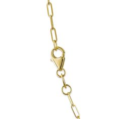 14K Yellow Gold Paperclip Chain. The chain measures approximately 18" in length and approximately 1.5mm in width. The Chain, Fine Jewels, Paper Clip, Yellow Gold, Chain, Yellow, Gold