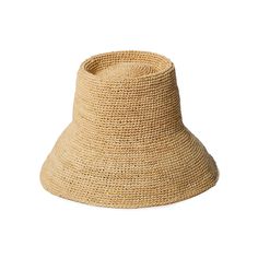 Janessa Leone "Felix" large brim straw hat. Inset, rounded crown. Imported. Raffia Palm, Straw Bucket Hat, Packable Hat, Janessa Leone, Crochet Bucket Hat, Summer Crochet, Summer Hats, Hat Making, Straw Hat