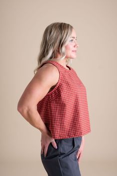 Simple, timeless, & easy. We named it the Classic Tank for a reason! Now available in fresh patterned Red Check, Wisteria, and Poppy! We updated the fit of this tank by lowering the neckline and armpit just a teeny touch. Jumpsuit And Cardigan, For A Reason, Skirt Leggings, Cardigan Tops, Cotton Fleece, Wisteria, Cardigan Jacket, Dresses With Leggings, Skirt Pants