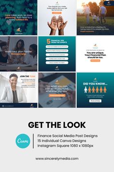 the landing page for social media post designs