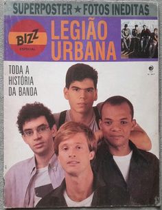 a magazine cover with four men in front of the caption's name, legao urbana