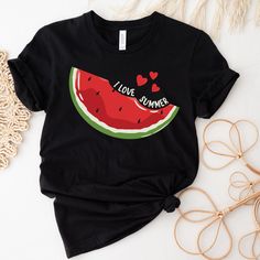 a watermelon t - shirt with i love summer written on it