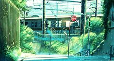 an image of a stop sign in the middle of a street with power lines above it