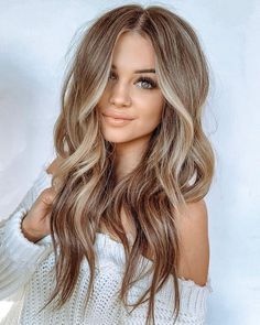 Mane Hair, Kadeřnické Trendy, Makeup Tip, Brown Blonde Hair, Brown Hair With Highlights, Blonde Ombre, Cool Hair Color, Long Curly Hair