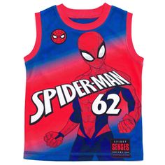 Get ready for an epic comic-book adventure in this cool Spidey and His Amazing Friends sports set! This comfy and stylish sleeveless basketball jersey and basketball shorts set features cute and vibrant artwork of iconic Spiderverse superheroes that your hero will love to wear with a choice of Spiderman, Miles Morales, and the Incredible Hulk designs! Made of a soft and lightweight mesh material for lasting comfort, this fashionable Marvel athletic outfit is perfect for sports, play, and everyda Character Print Tops For Summer Sports, Sporty Sleeveless Top For School, Red Cartoon Print Tops For Playwear, Sporty Multicolor Character Print Tops, Sporty Multicolor Tops With Character Print, Playful Sleeveless Top With Character Print, Red Sleeveless Top For Playwear, Red Sleeveless Playwear Top, Fun Red Sleeveless Top