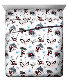 spiderman bedding set with white sheets