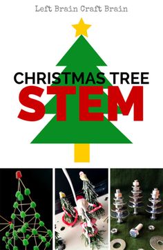 Christmas Tree STEM has Ideas for bringing holiday traditions together with science, engineering and math. Great for kids. Tree Stem Activities, Christmas Tree Stem, Brain Craft, Holiday Science, Tree Stem, Christmas Science, Christmas Stem, Left Brain, Science Engineering