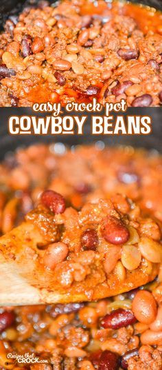 an easy crock pot cowboy beans recipe