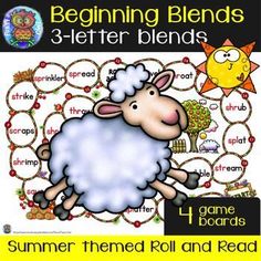 a sheep with the words summer themed roll and read